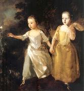 Thomas Gainsborough The Painter-s Daughters chasing a Butterfly painting